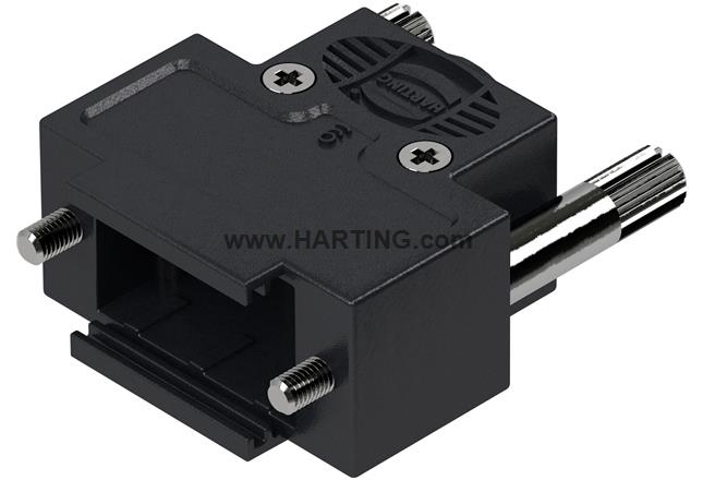 D-Sub 9P plast hood 1str-ent kn M3 l