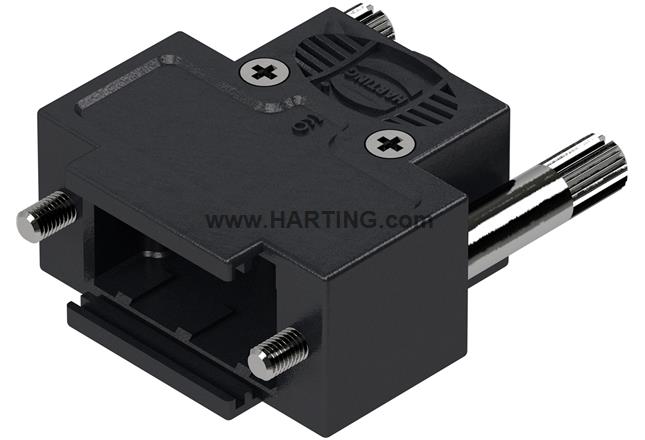 D-Sub 9P plast hood 1str-ent kn 4-40 l