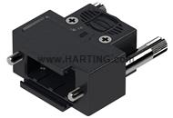 D-Sub 9P plast hood 1str-ent kn M3 l