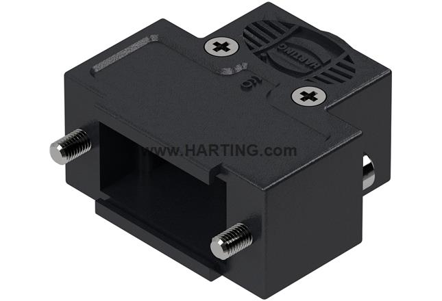 D-Sub 9P plast hood 1str-ent slo 4-40 s