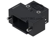 D-Sub 9P plast hood 1str-ent slo 4-40 s