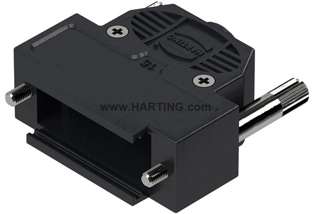 D-Sub 15P plast hood 1str-ent kn 4-40 l