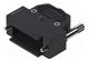 D-Sub 15P plast hood 1str-ent kn 4-40 l