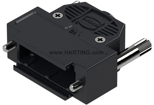 D-Sub 15P plast hood 1str-ent kn M3 l