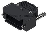 D-Sub 15P plast hood 1str-ent kn 4-40 l