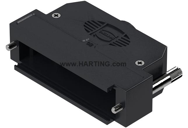 D-Sub 50P plast hood 1str-ent kn 4-40 l
