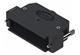 D-Sub 50P plast hood 1str-ent kn 4-40 l