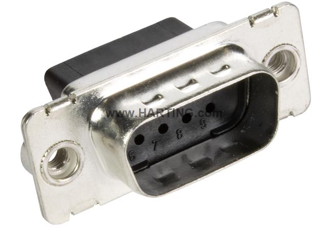 D SUB MA CRIMP 9P with 4-40 UNC rear nut
