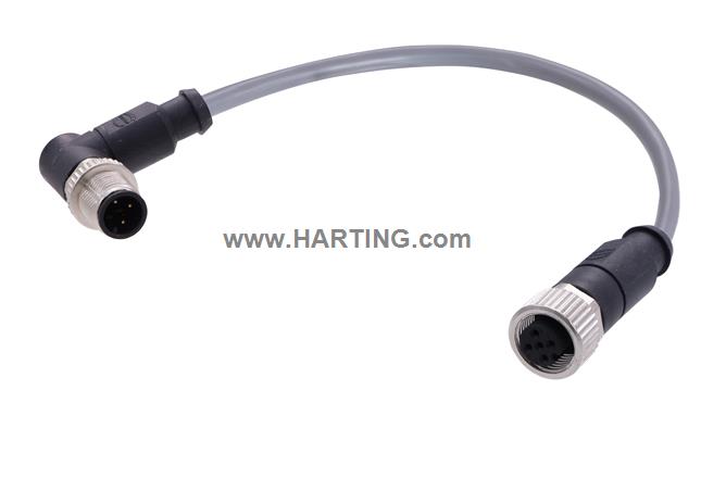 M12 A-cod 3-pol st /an f /m PVC 5.00m