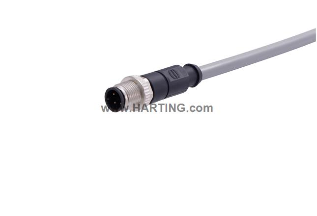 M12 A-cod 3-pol st /- m /- PVC 3.00m