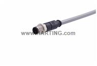 M12 A-cod 3-pol st /- m /- PVC 0.50m