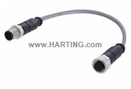 M12 A-cod 5-pol st /st m /f PVC 0.50m