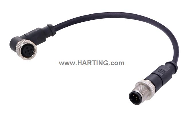 M12 A-cod 5-pol st /an m /f PUR 1.00m