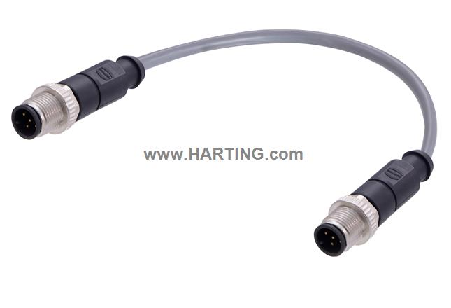 M12 A-cod 5-pol st /st m /m PVC 1.00m