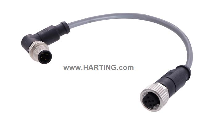 M12 A-cod 4-pol st /an f /m PVC 1.00m