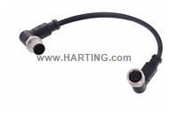M12 A-cod 4-pol an /an m /f PUR 0.30m