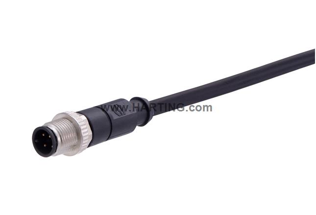 M12 A-cod 4-pol st /- m /- PUR 1.00m