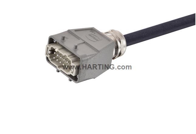 Han 10 B-E CA 2-lever m/- st/- PVC, 5m
