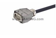 Han 10 B-E CA 2-lever m/- st/- PVC, 1m