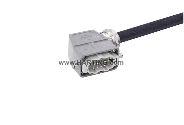 Han 10 B-E CA 2-lever m/- ang/- PVC, 3m