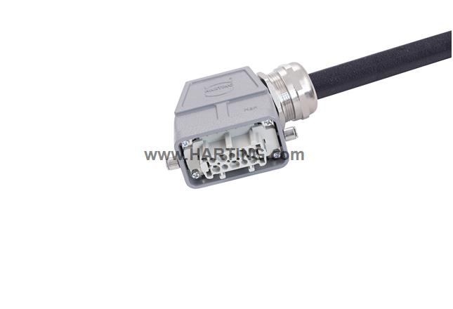 Han 10 B-E CA 2-lever f/- ang/- PVC, 3m