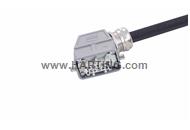 Han 10 B-E CA 2-lever f/- ang/- PVC, 1m