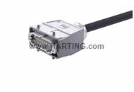 Han 16 B-E CA 2-lever m/- st/- PVC, 1m