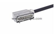 Han 24 B-E CA 2-lever m/- ang/- PVC, 1m
