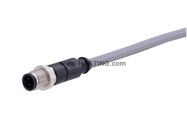 M12 A-cod 4-pol st /- m /- PVC 0.65m