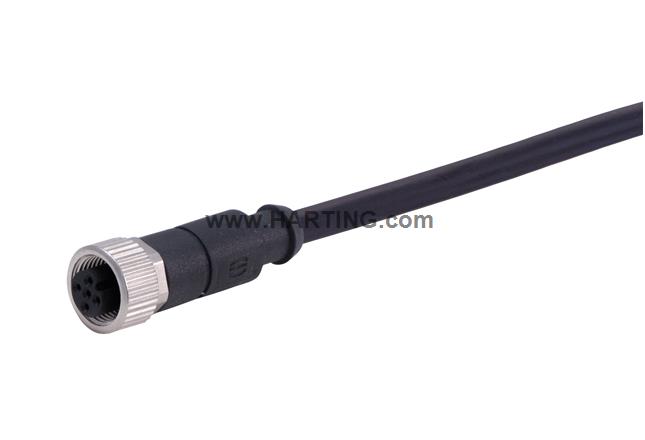 M12 A-cod 4-pol st /- f /- PUR 1.50m