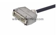 Han 24 B-E CA 2-lever m/- st/- PVC, 1m