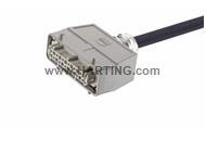 Han 24 B-E CA 2-lever f/- st/- PVC, 1m