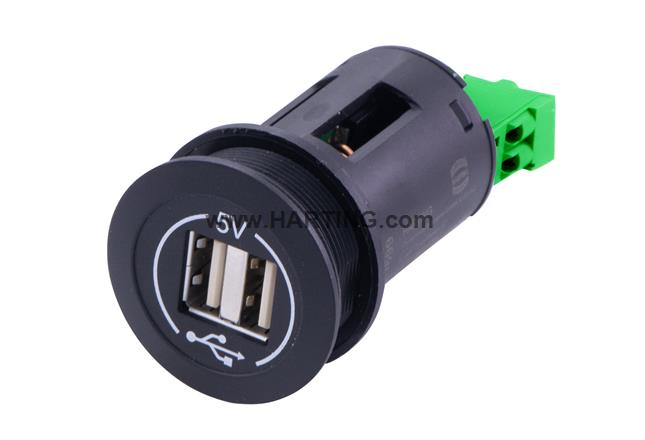 Dual USB Charger 24V/5V 2x2,4A