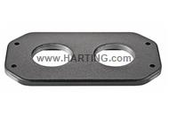 Han 48HPR mounting cover 2xM50