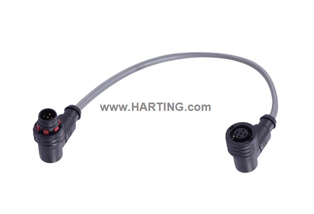 M12 A-cod 3-pol an/an m/f  PPi PVC 1.0m