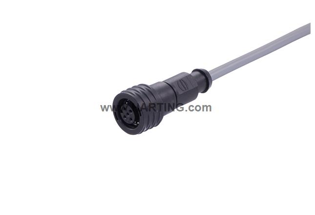 M12 A-cod 3-pol st/- f/- PPi PVC 5.0m