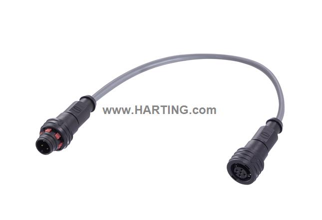 M12 A-cod 3-pol st/st m/f PPi PVC 10m