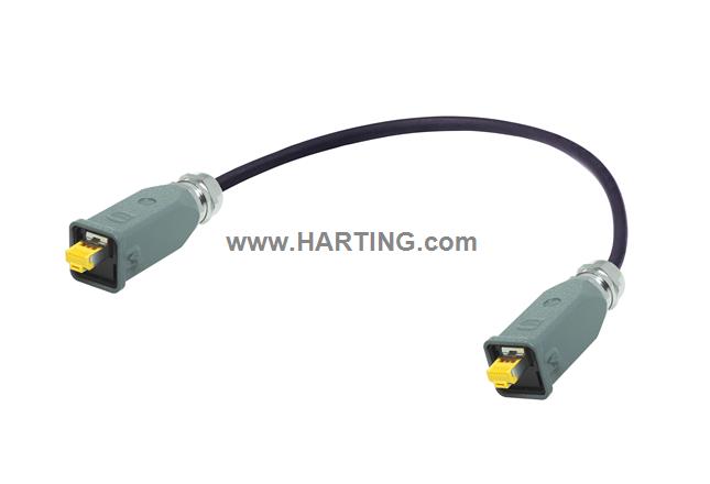 Han3A met.gr.RJ45 Cat.5e outd.black 5.0m