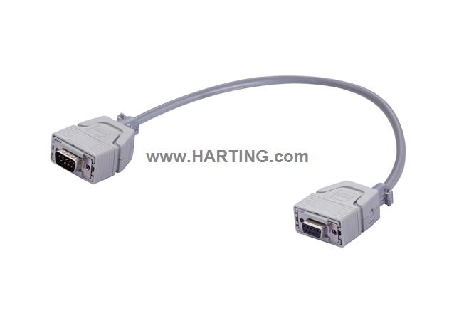 D-Sub PushPull 9 pol, MA/FE, PVC,L=7.5m