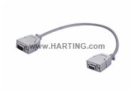 D-Sub PushPull 9 pol, MA/FE, PVC,L=0.5m