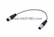 M12 Cable Assembly A-cod st/st f/m 7,5m