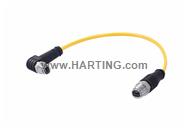 SPE M12 an down - st 2xAWG22/7 PUR 25m