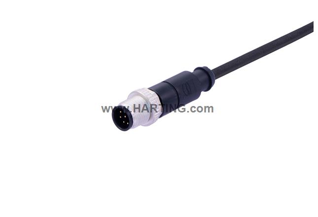 M12 A-cod 8-pole st/- m/- PUR 0.5m