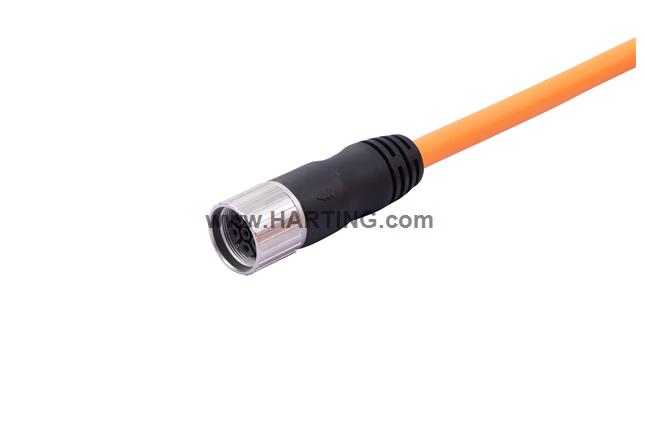 M23_6P FE,int-thread,STR PUR cable,10M