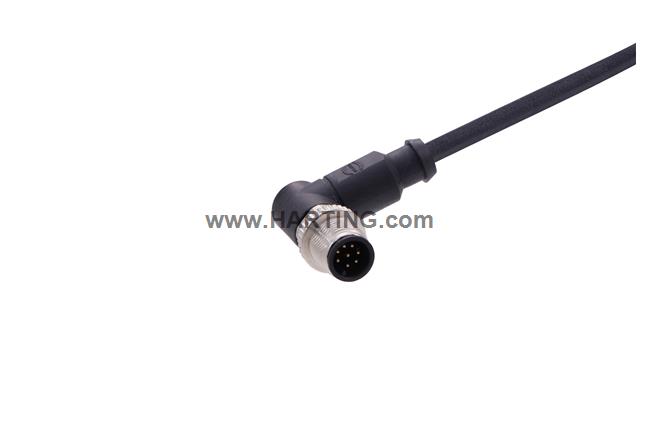 M12 A-cod 8-pole an/- m/- PUR 1.5m