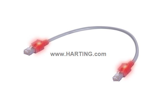 saCon LED Patch Cable CAT.6 grey 2m