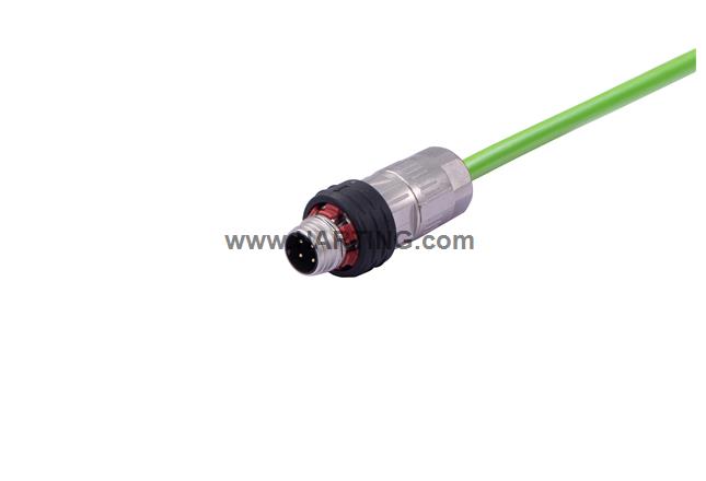 M12 D-cod 4-pol st/- m/- PPi PUR 1.0m