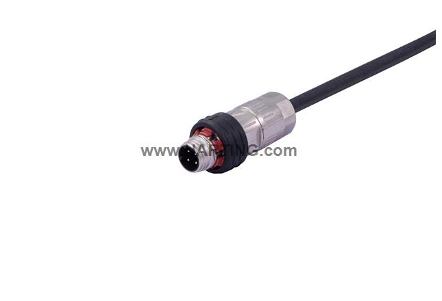 M12 D-cod 4-pol st/st m/m PPi Rail 5m