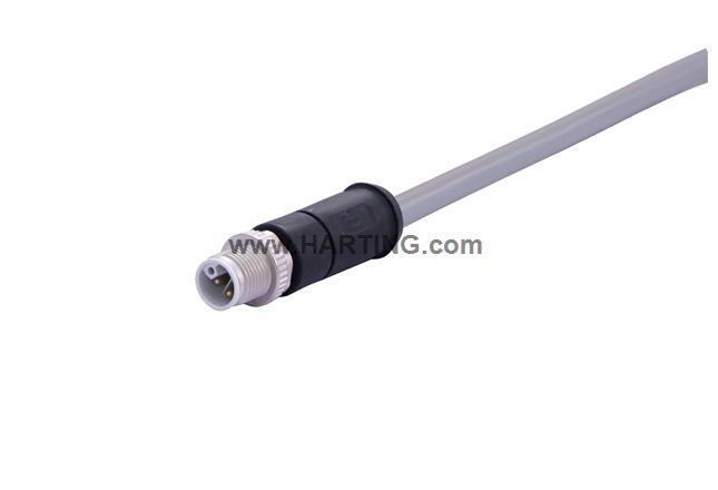 M12 L-cod 4+FE st/- m/- PUR 1,5m