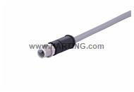 M12 L-cod 4+FE st/- m/- PUR 1m